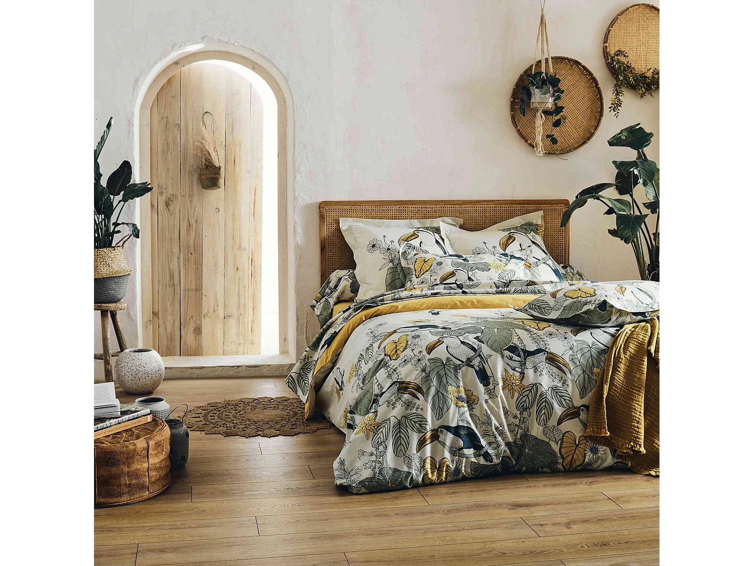 Parure de lit Toco vert 140x200 cm - Tradilinge