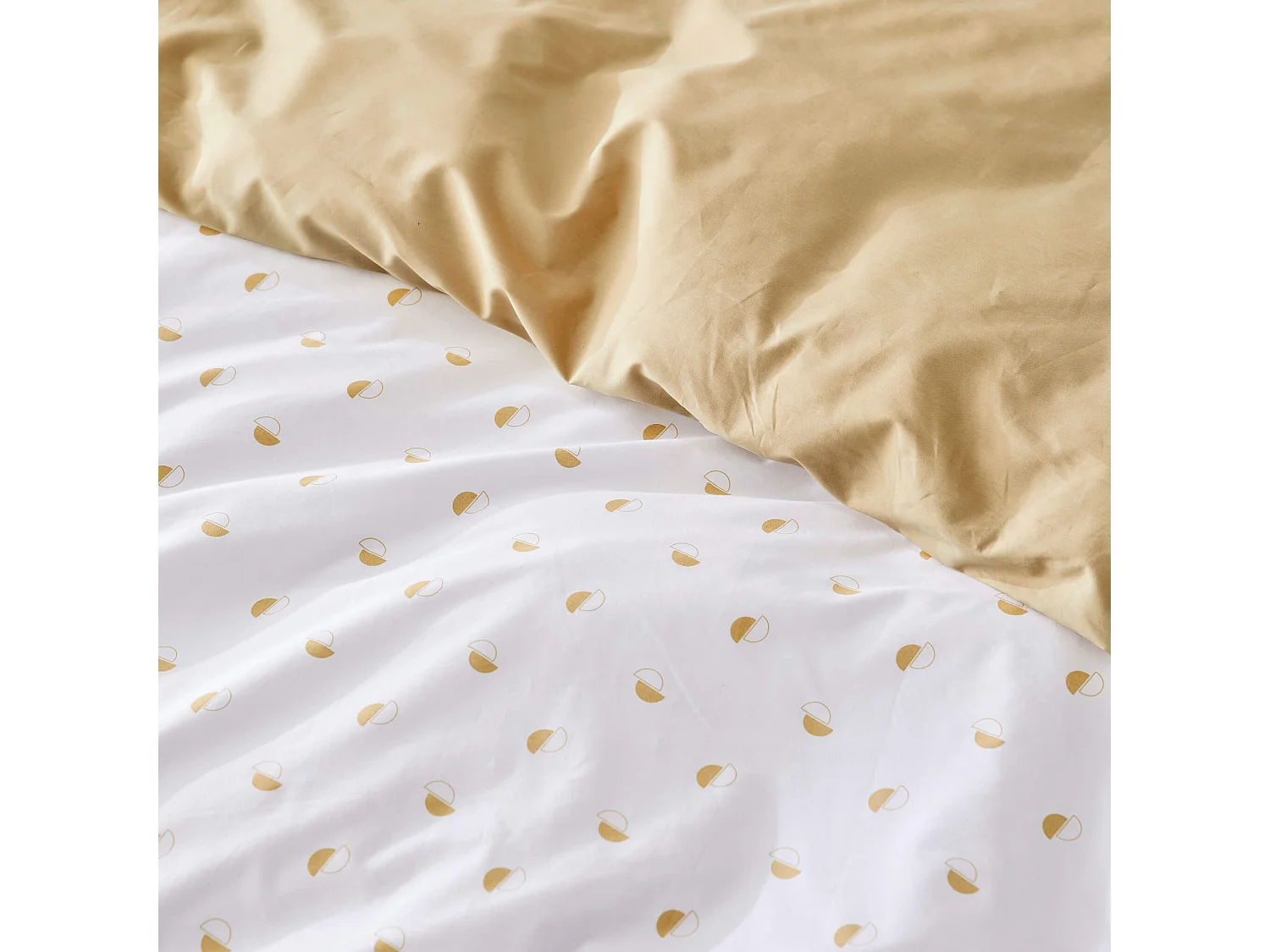 Parure de lit percale Alex moka 200x200 cm - Tradilinge