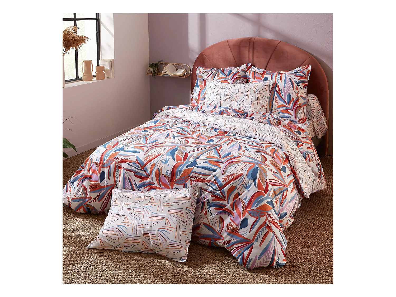 Parure de lit perroquet salsa 240x220 cm - Tradilinge