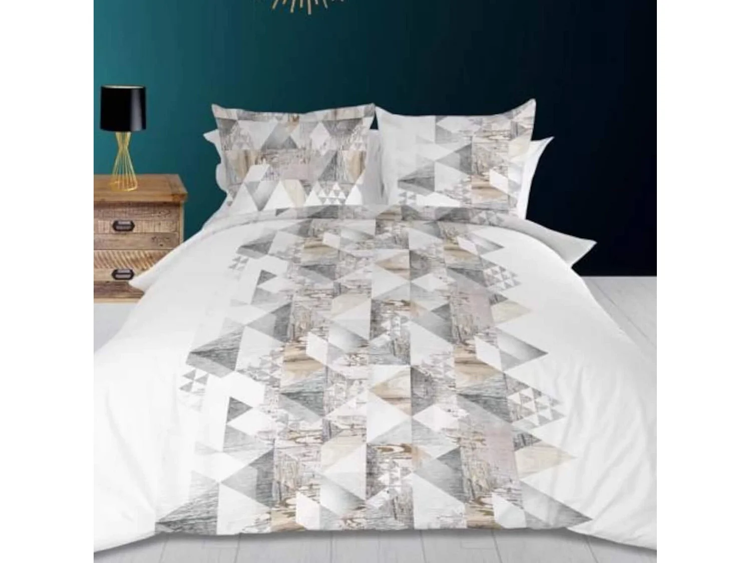 Parure de lit Nordique blanc 240x220 cm