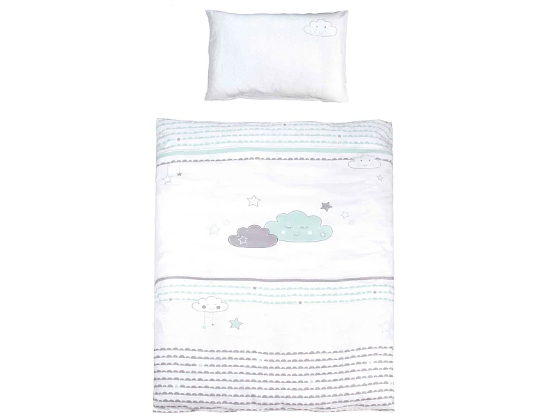 Parure de lit bébé Happy cloud 100x135 cm