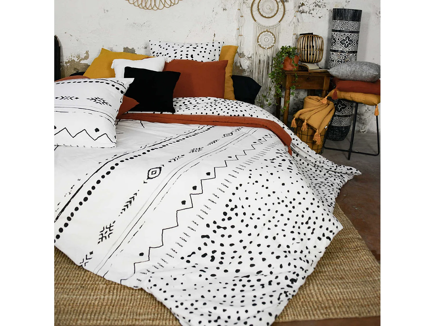 Parure de lit Ikat 260x240 cm