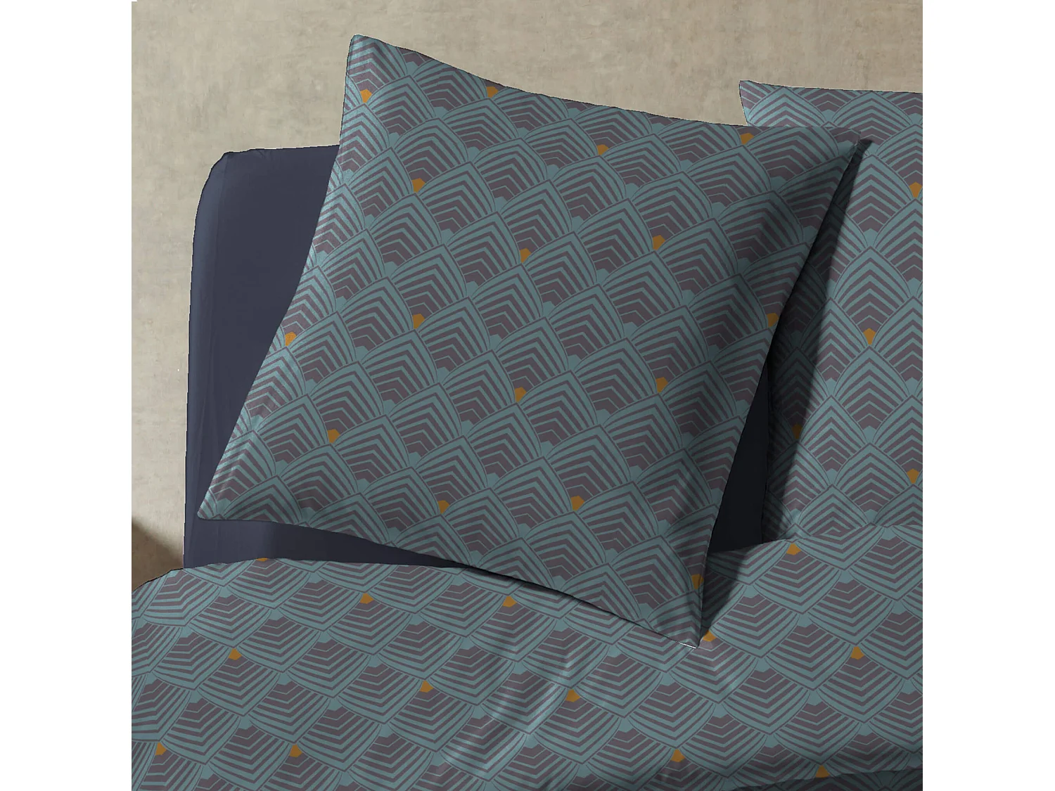 Parure de lit Contemporain marine 260x240