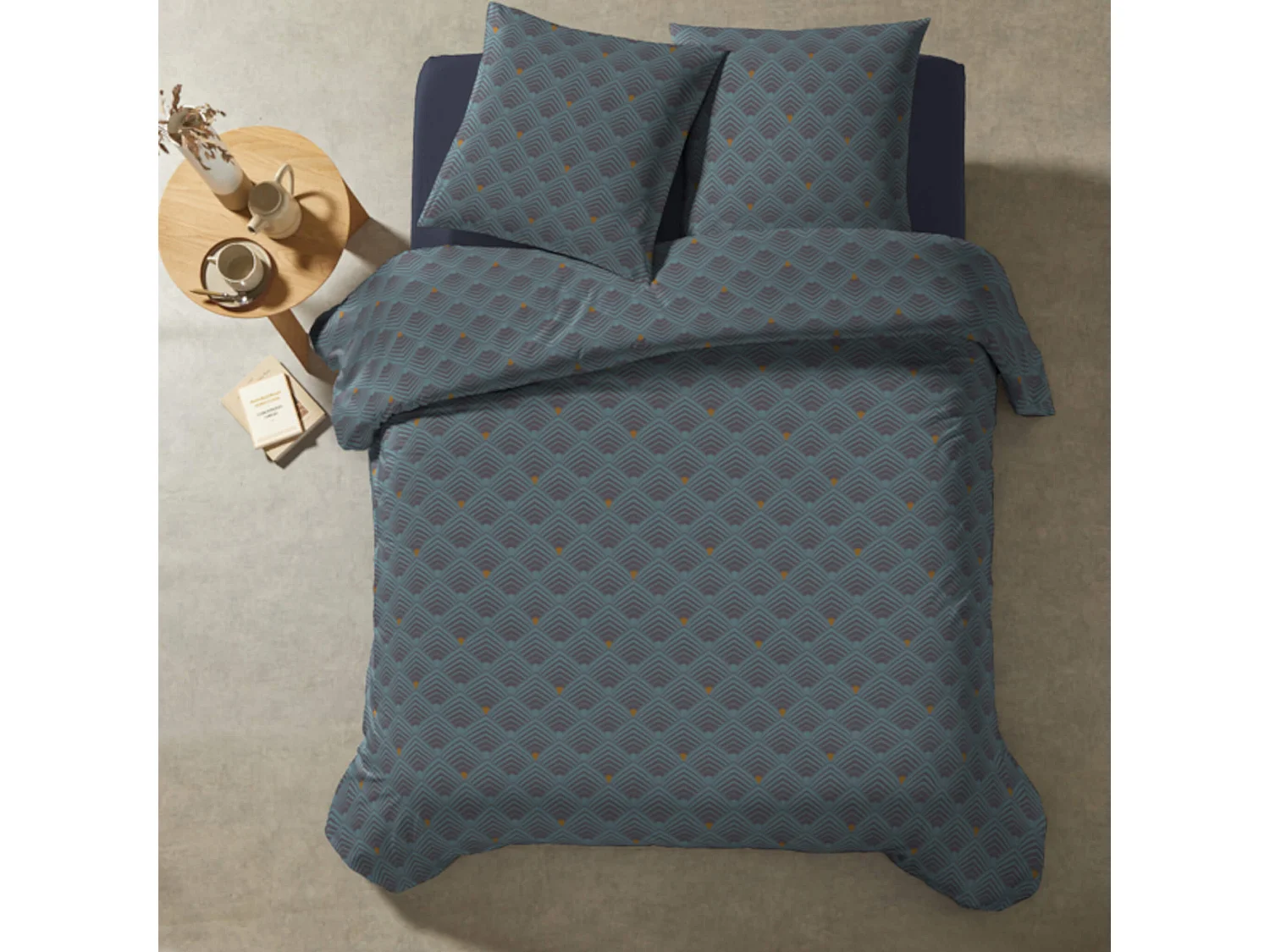 Parure de lit Contemporain marine 260x240