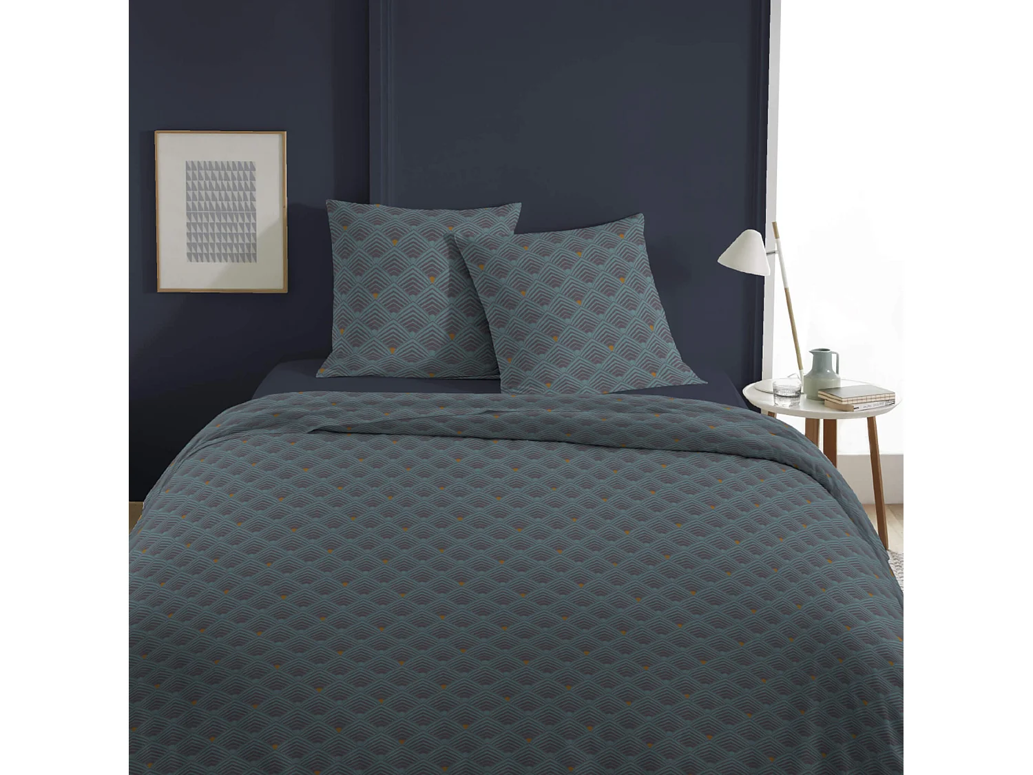 Parure de lit Contemporain marine 260x240