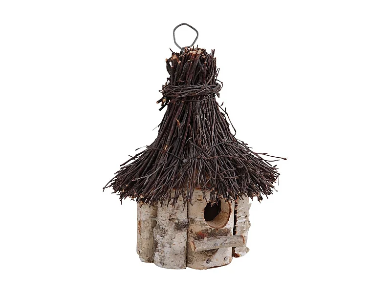 Nichoir en bouleau et branchage