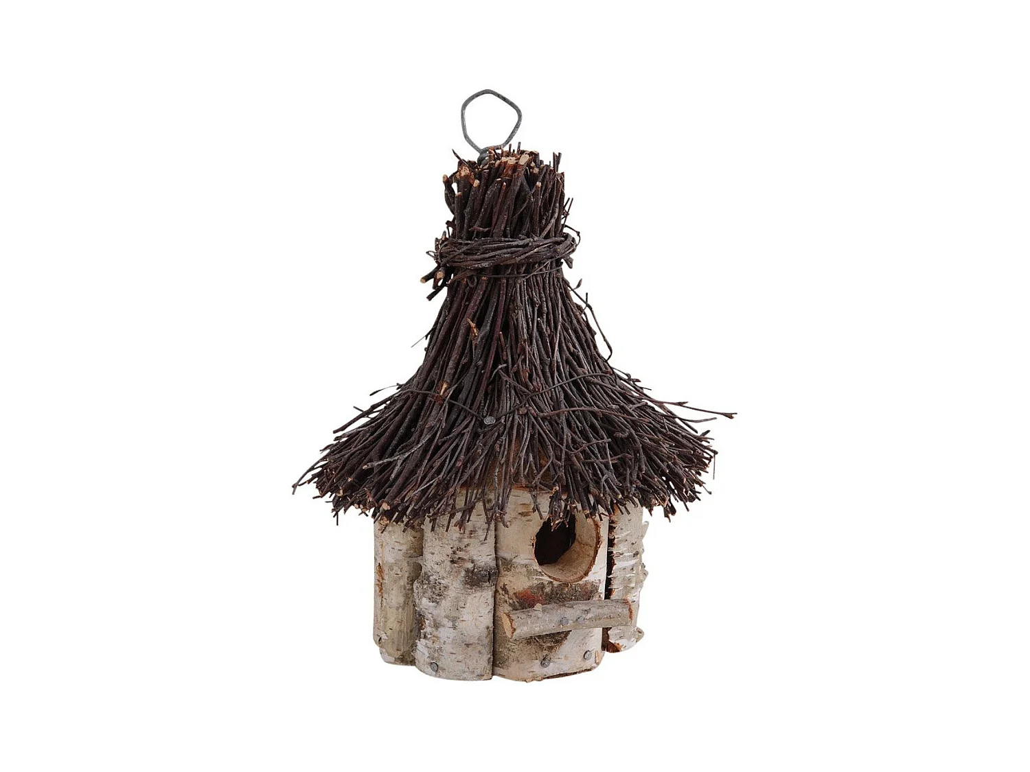 Nichoir en bouleau et branchage