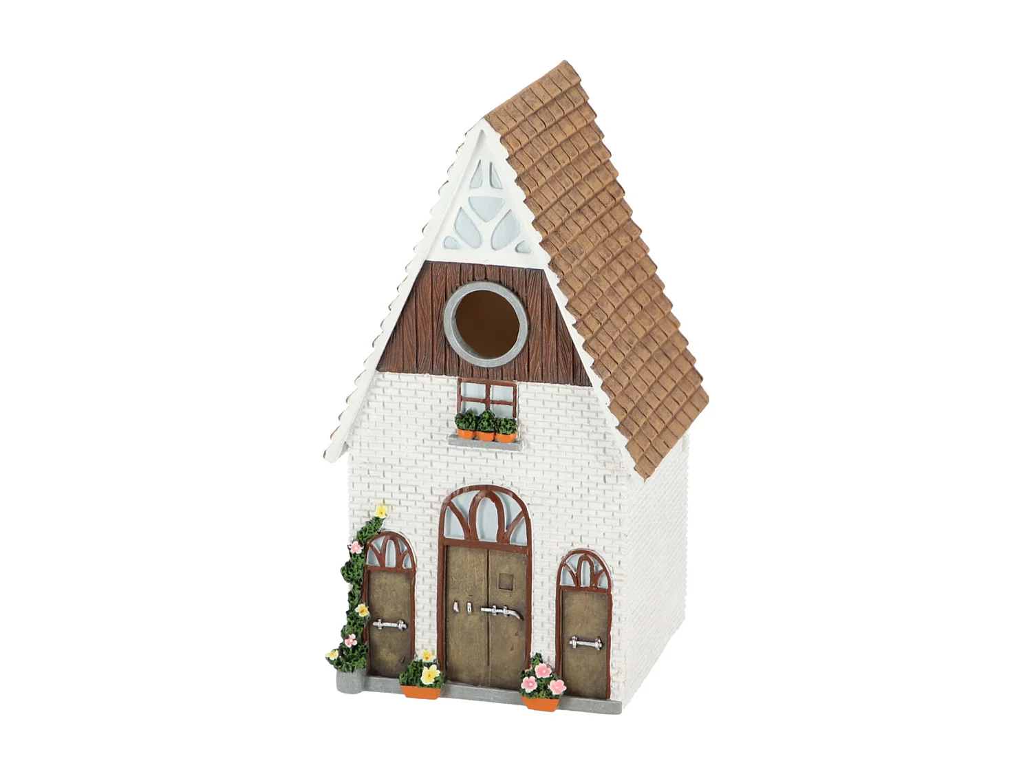 Nistkasten für Meisen aus Polyresin und Sperrholz Bauernhof