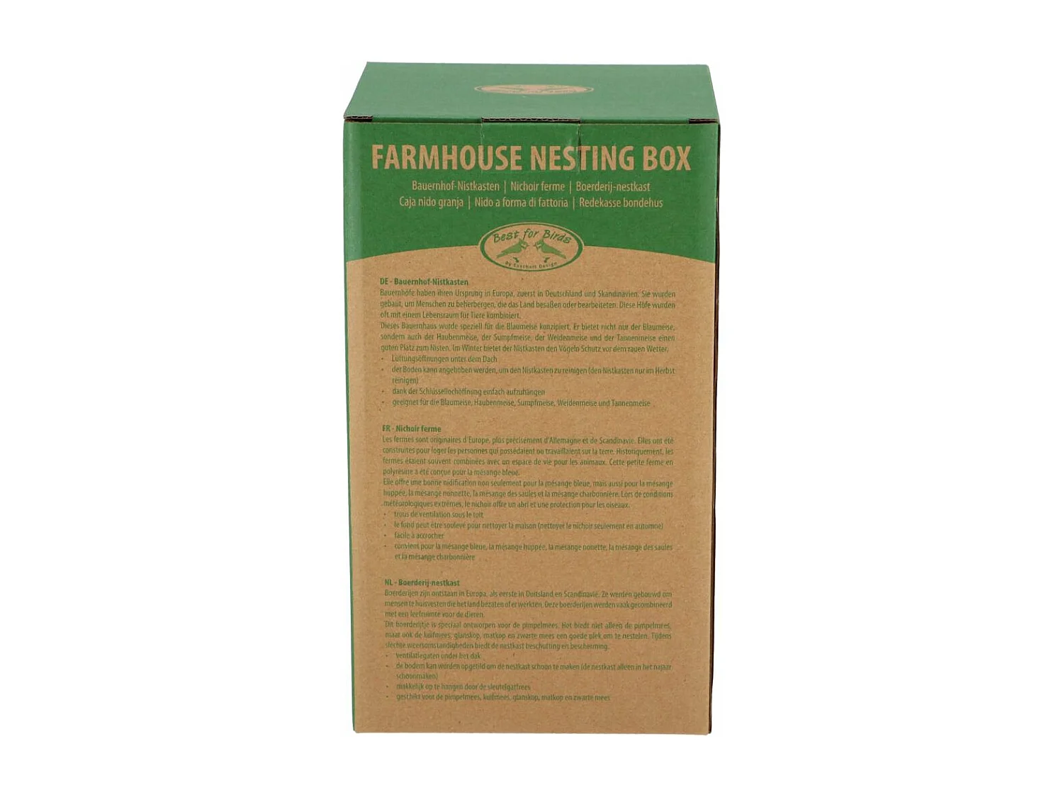 Nistkasten für Meisen aus Polyresin und Sperrholz Bauernhof