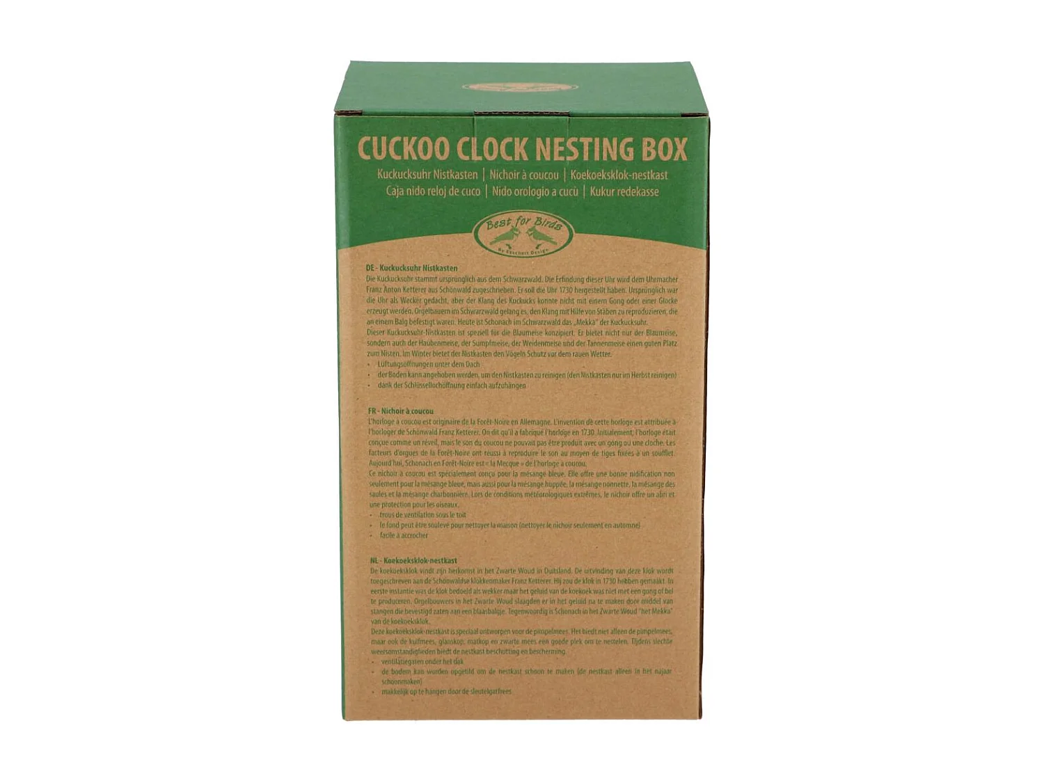 Nichoir à mésange en polyrésine et bois contreplaqué Coucou