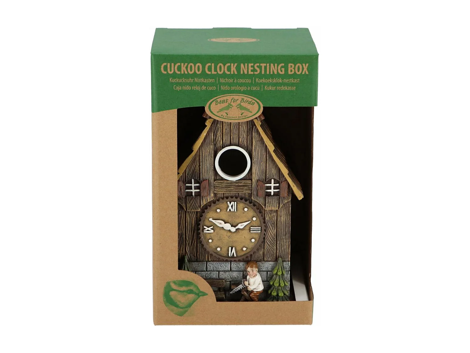 Nichoir à mésange en polyrésine et bois contreplaqué Coucou