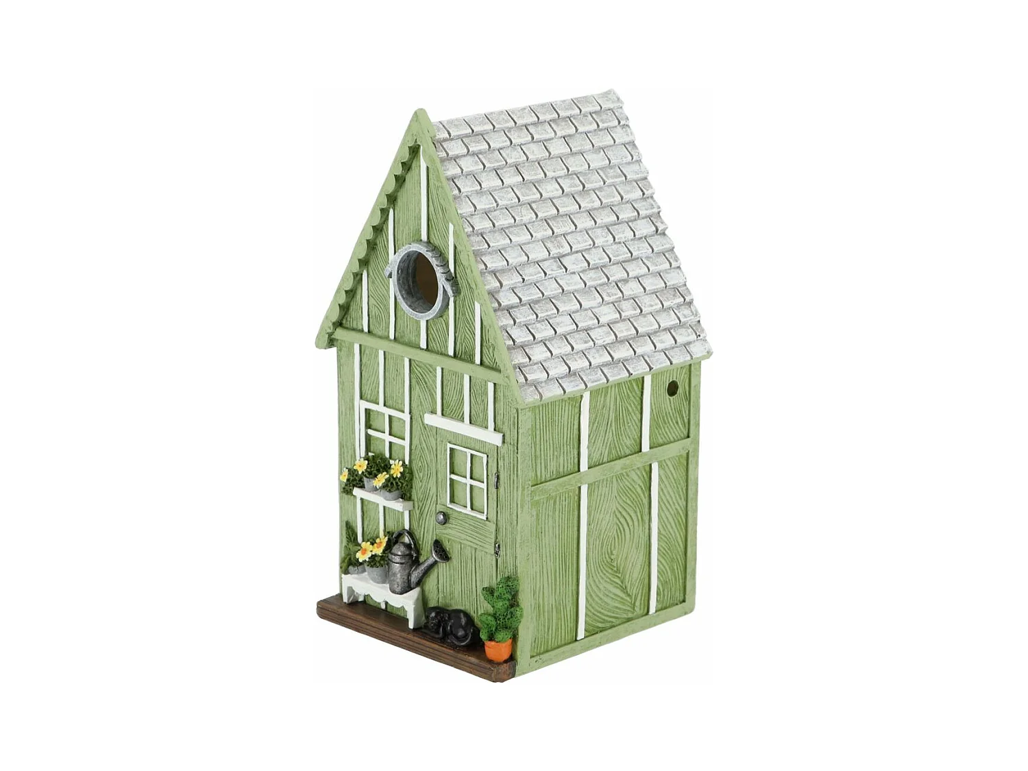Meisen-Nistkasten aus Polyresin und Sperrholz Gartenhaus