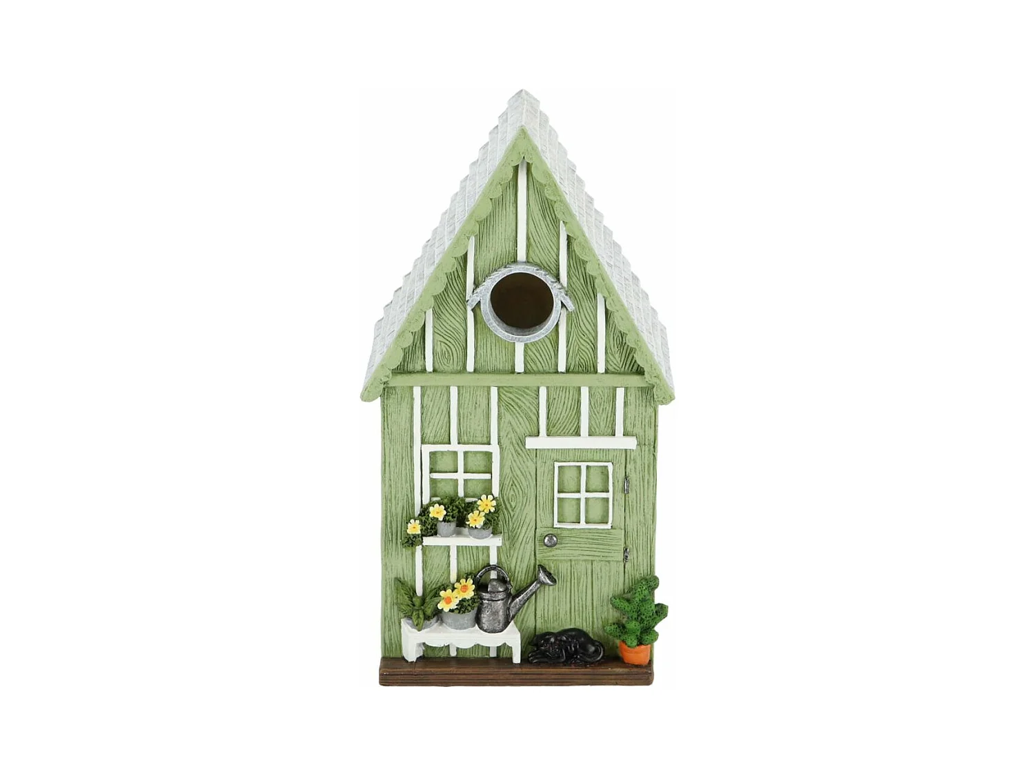 Meisen-Nistkasten aus Polyresin und Sperrholz Gartenhaus