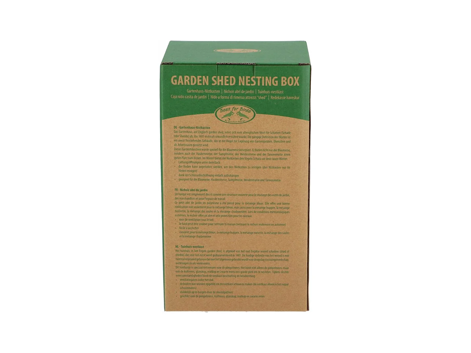 Meisen-Nistkasten aus Polyresin und Sperrholz Gartenhaus
