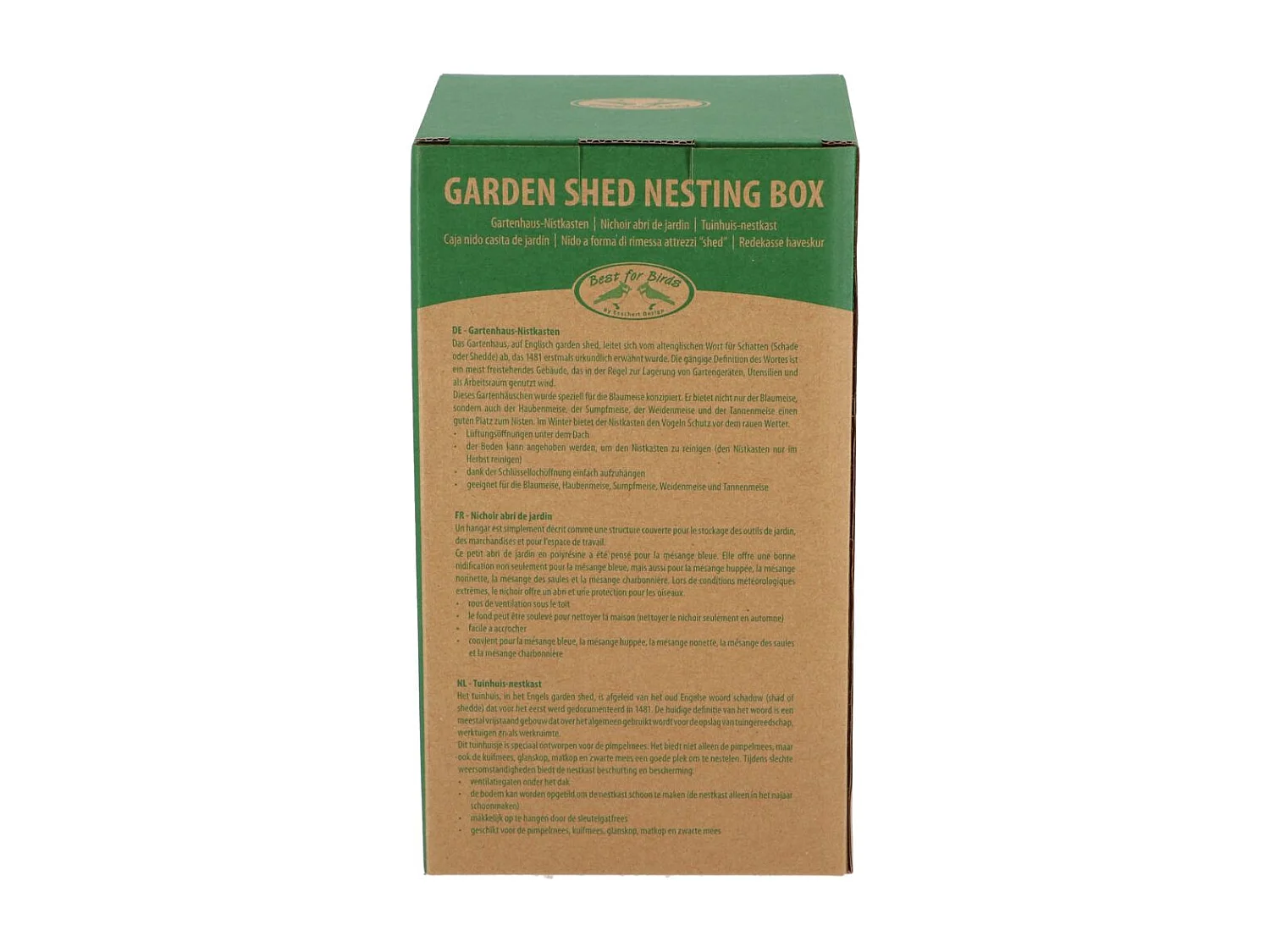 Meisen-Nistkasten aus Polyresin und Sperrholz Gartenhaus