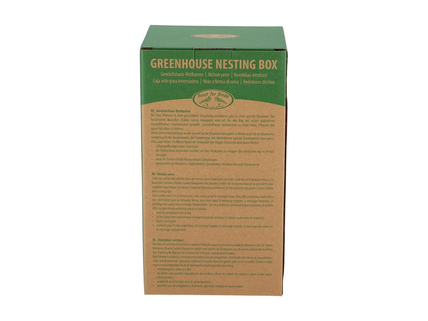 Nichoir à mésange en polyrésine et bois contreplaqué Serre