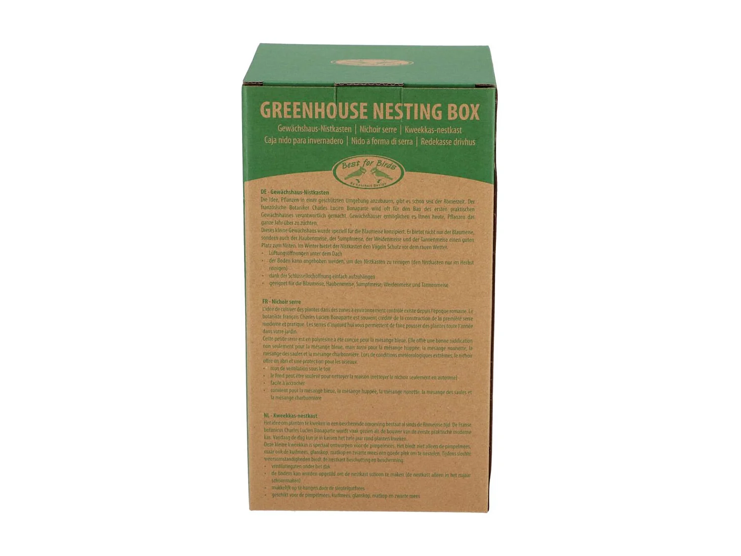 Nichoir à mésange en polyrésine et bois contreplaqué Serre