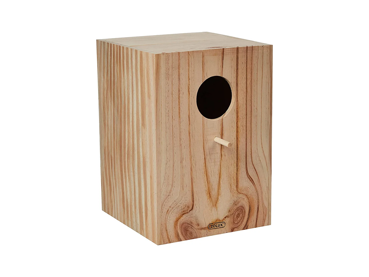 Nichoir pour cage en bois brut