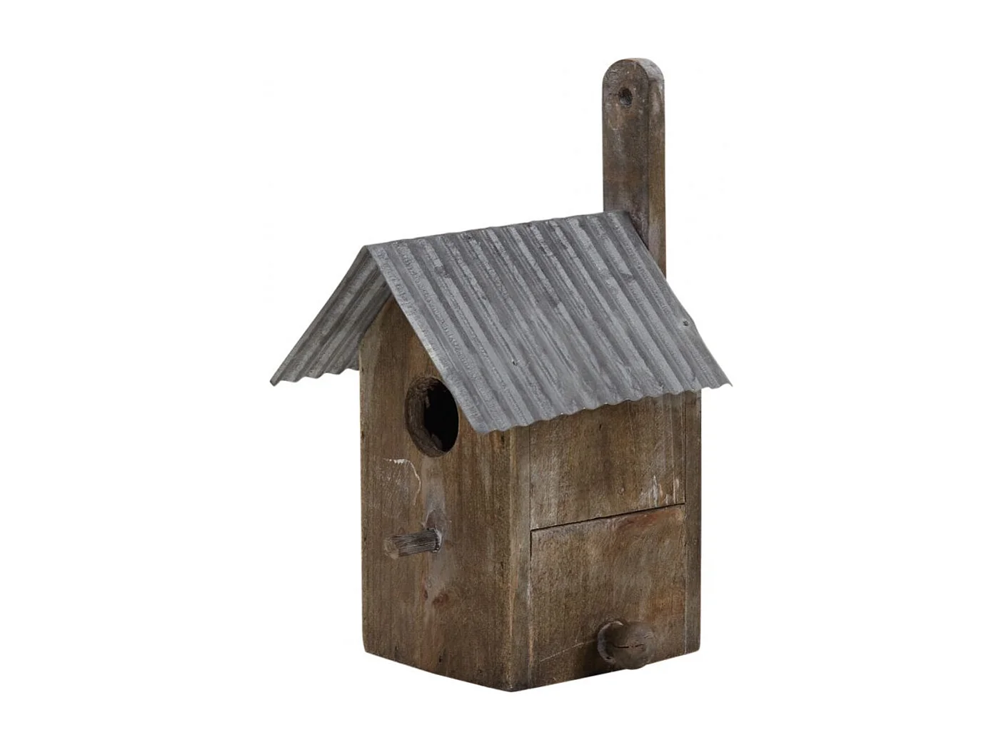 Nichoir oiseau bois et zinc