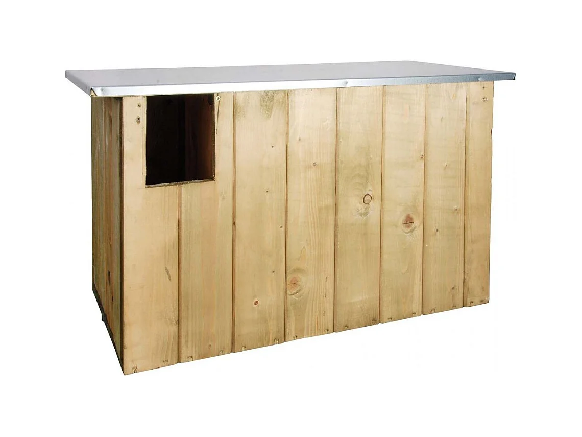 Nichoir Chouette en pin et zinc