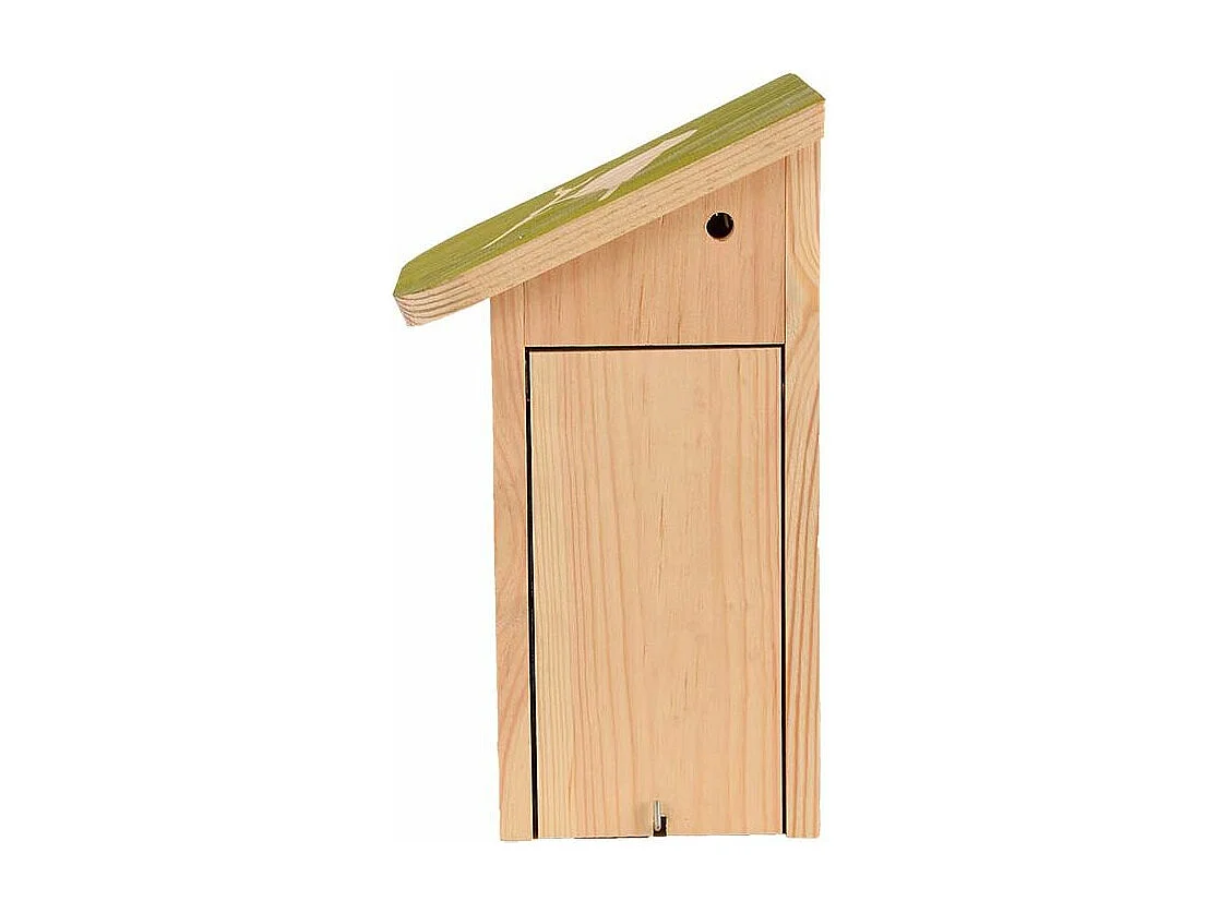 Nichoir pour mésange bleue en pin pochoir