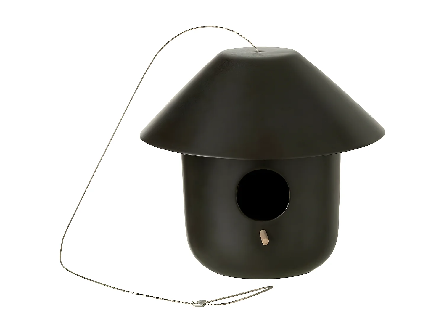 Nichoir pour Oiseaux en Céramique "Pam" 23cm Noir