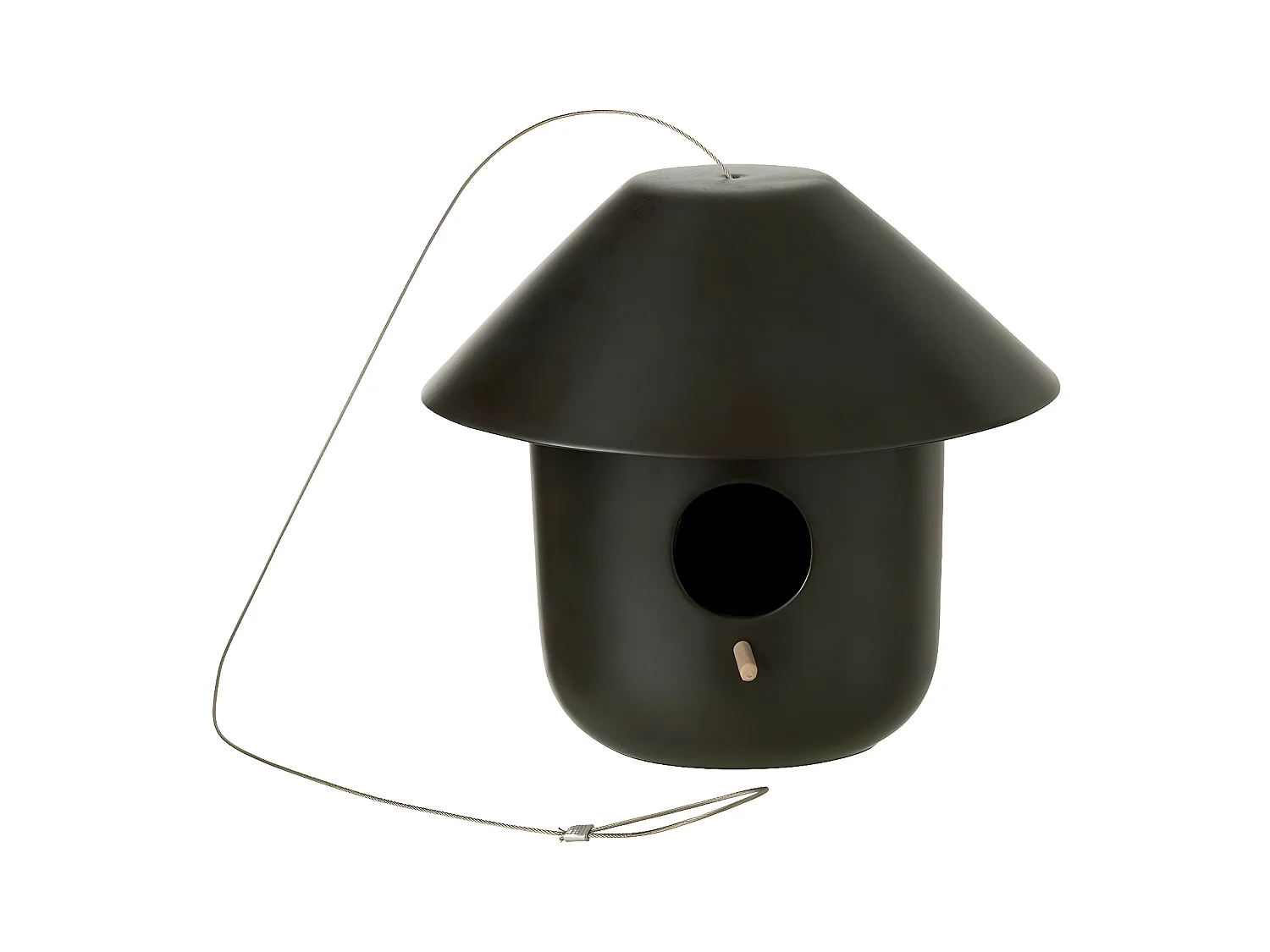 Nichoir pour Oiseaux en Céramique "Pam" 23cm Noir