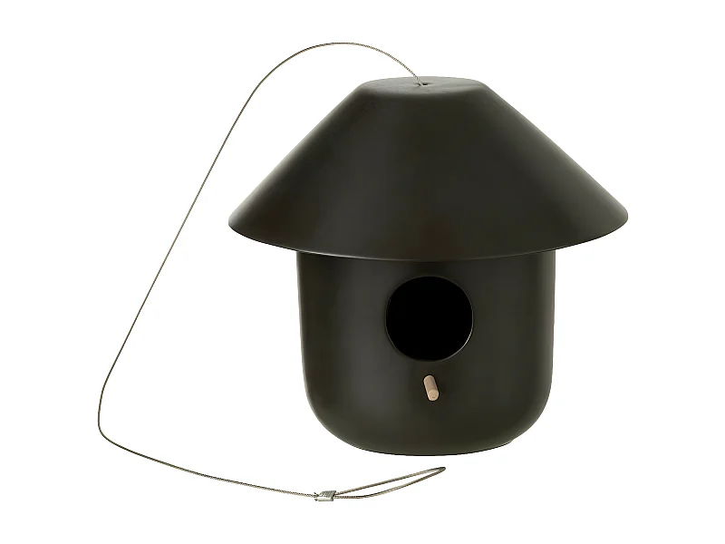 Nichoir pour Oiseaux en Céramique "Pam" 23cm Noir