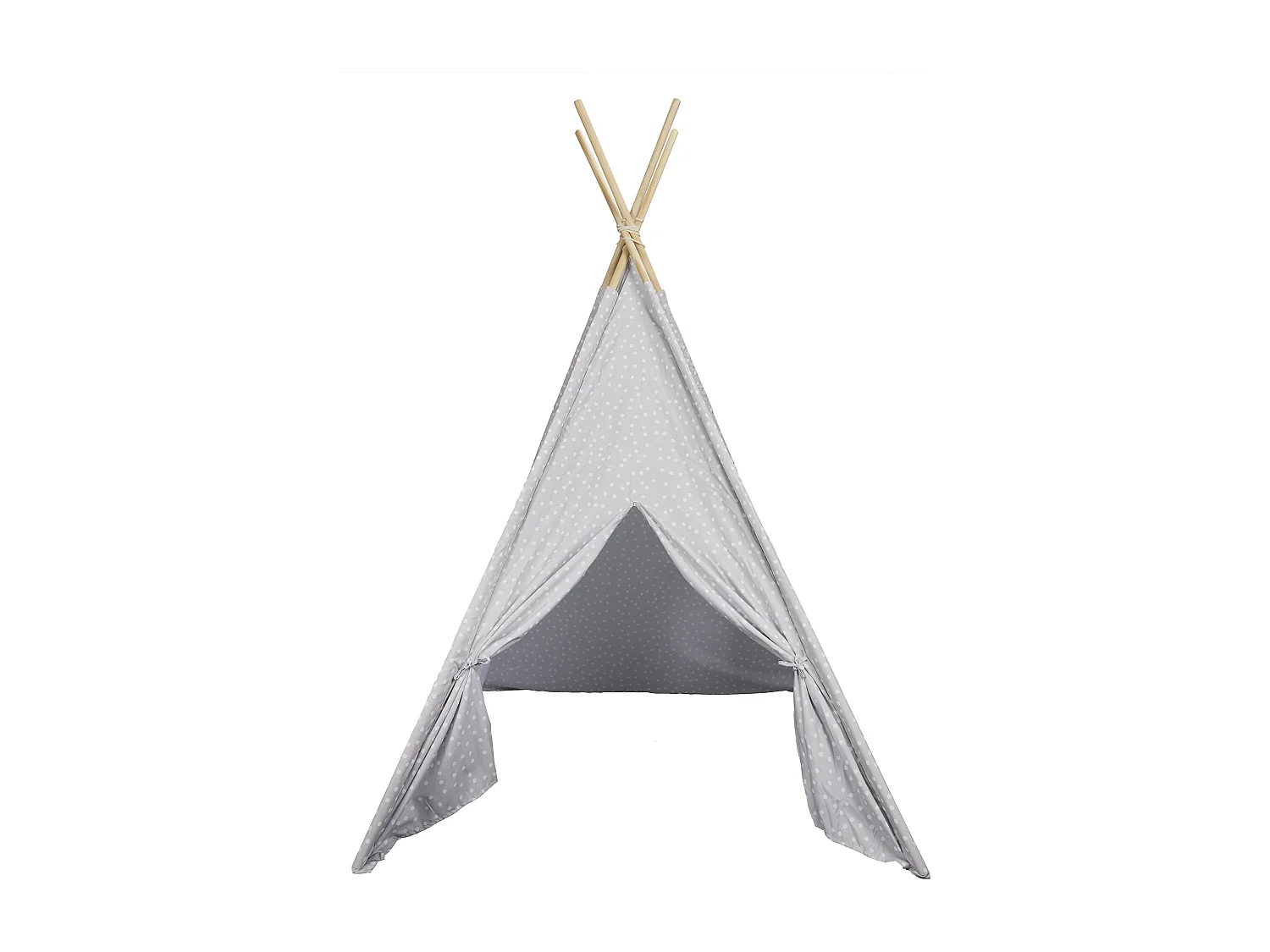 Tipi Gris 120x120x160cm Gris, Blanc, Marron