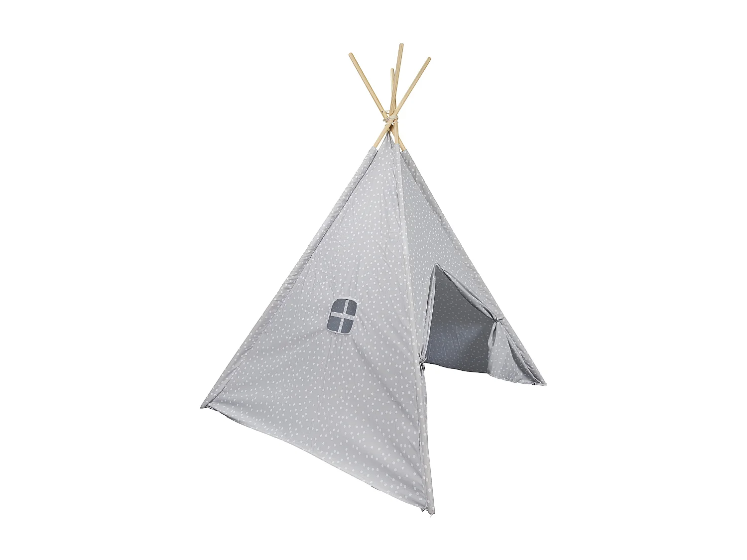Tipi Gris 120x120x160cm Gris, Blanc, Marron