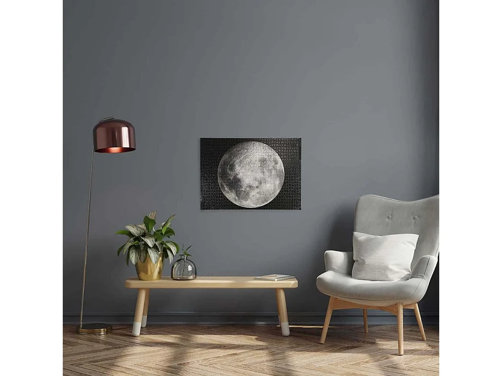 Puzzle Lune "1000 Pièces" 48x73cm Noir & Gris