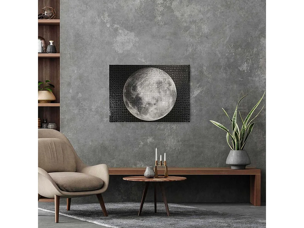Puzzle Lune "1000 Pièces" 48x73cm Noir & Gris