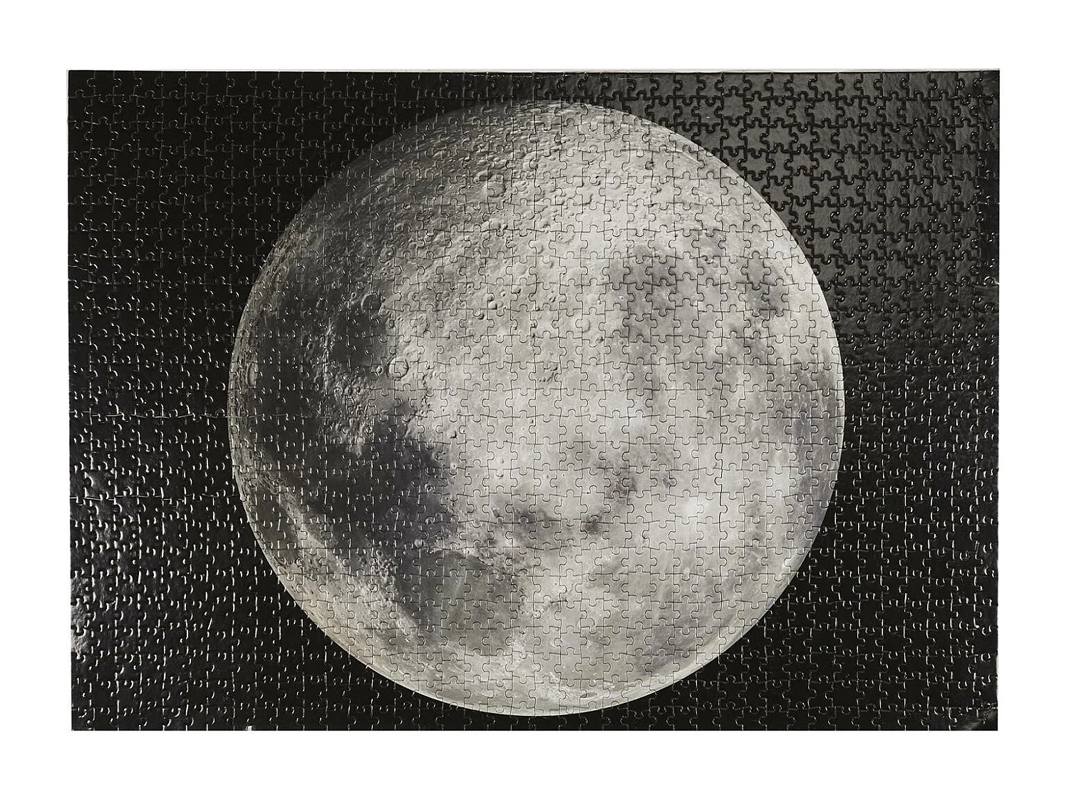 Puzzle Lune "1000 Pièces" 48x73cm Noir & Gris