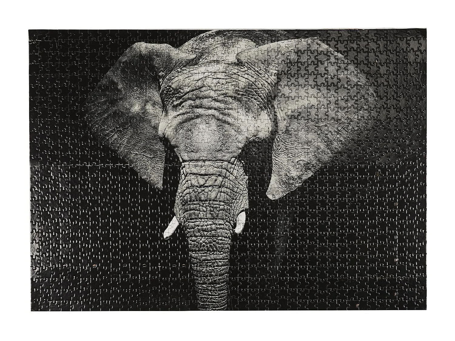Puzzle Éléphant "1000 Pièces" 48x73cm Noir & Gris