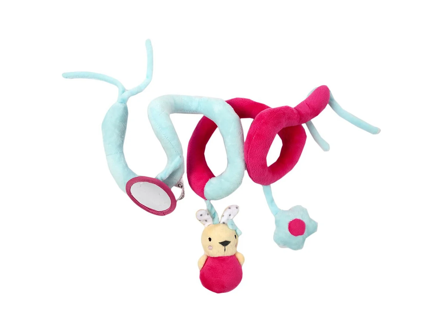Spirale d'Activités pour Bébé "Lapin" 28cm Rose & Bleu