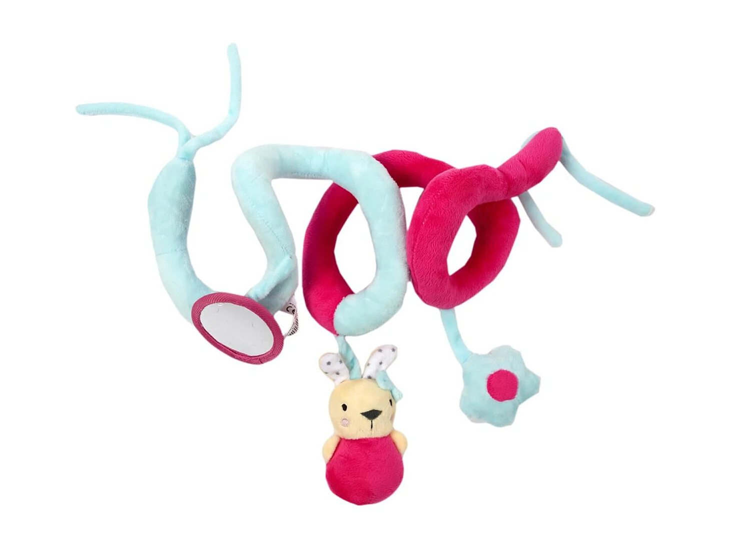 Spirale d'Activités pour Bébé "Lapin" 28cm Rose & Bleu