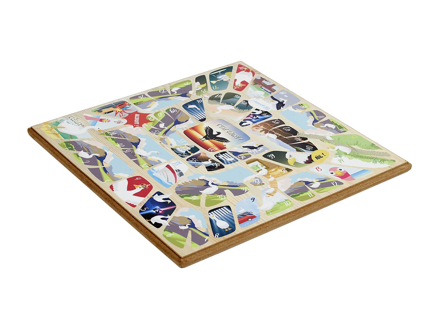 Jeu De L Oie En Bois Rouge, Bleu, Vert, Jaune