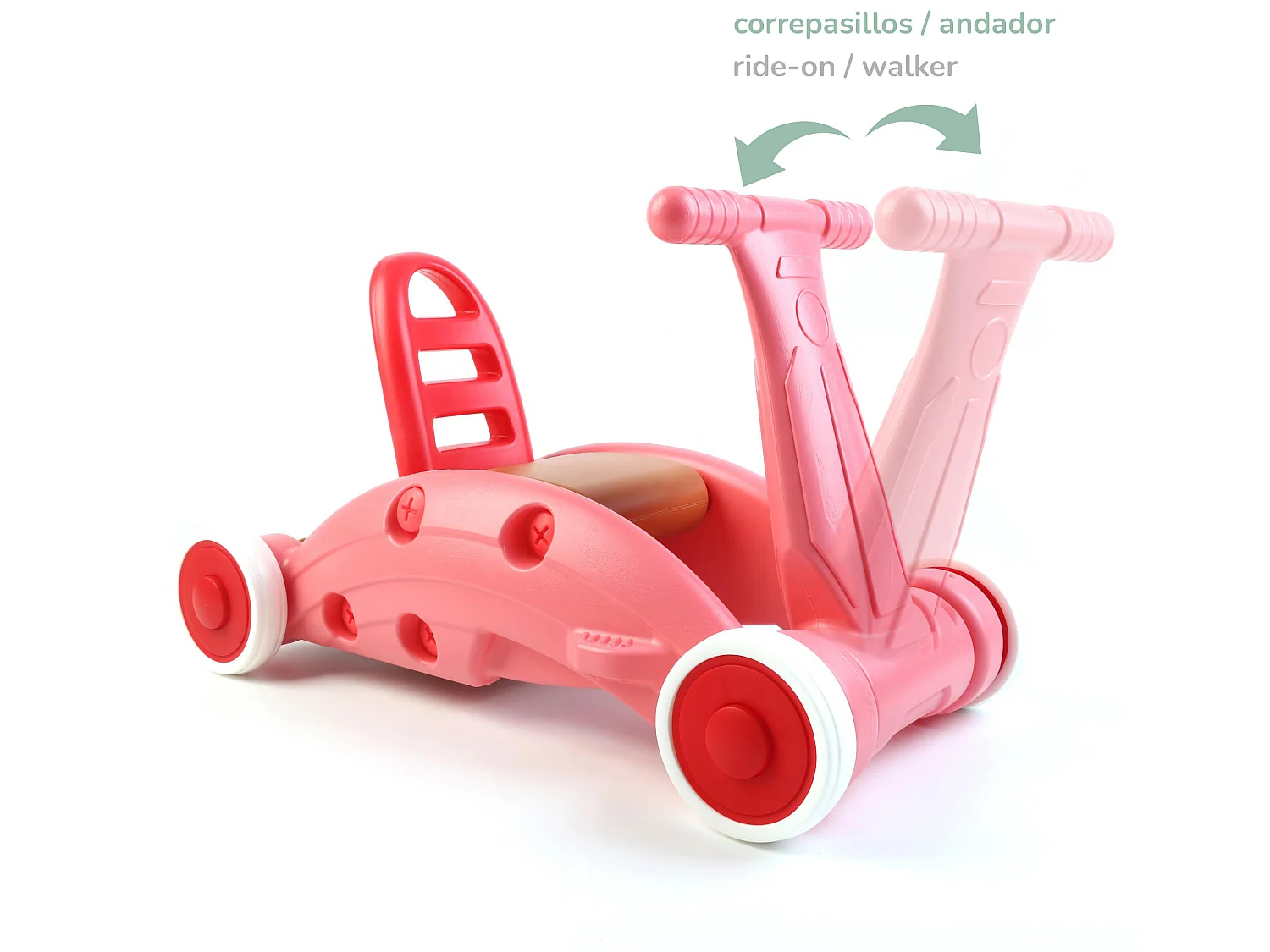 Draisienne 3en1 Robincool Children 62,5x32x38cm Convertible en Trotteur et Jouet à Bascule avec Guidon, Siège et Dossier