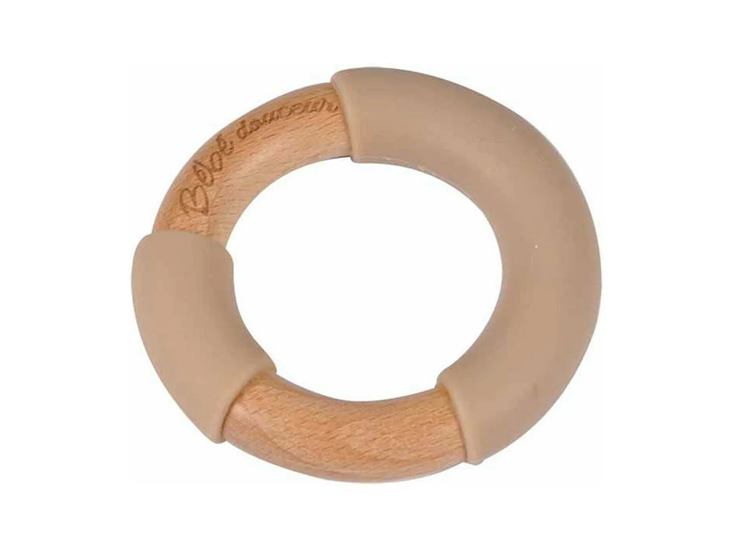 Jouet d'Éveil Bébé "Anneau en Bois" 7cm Naturel
