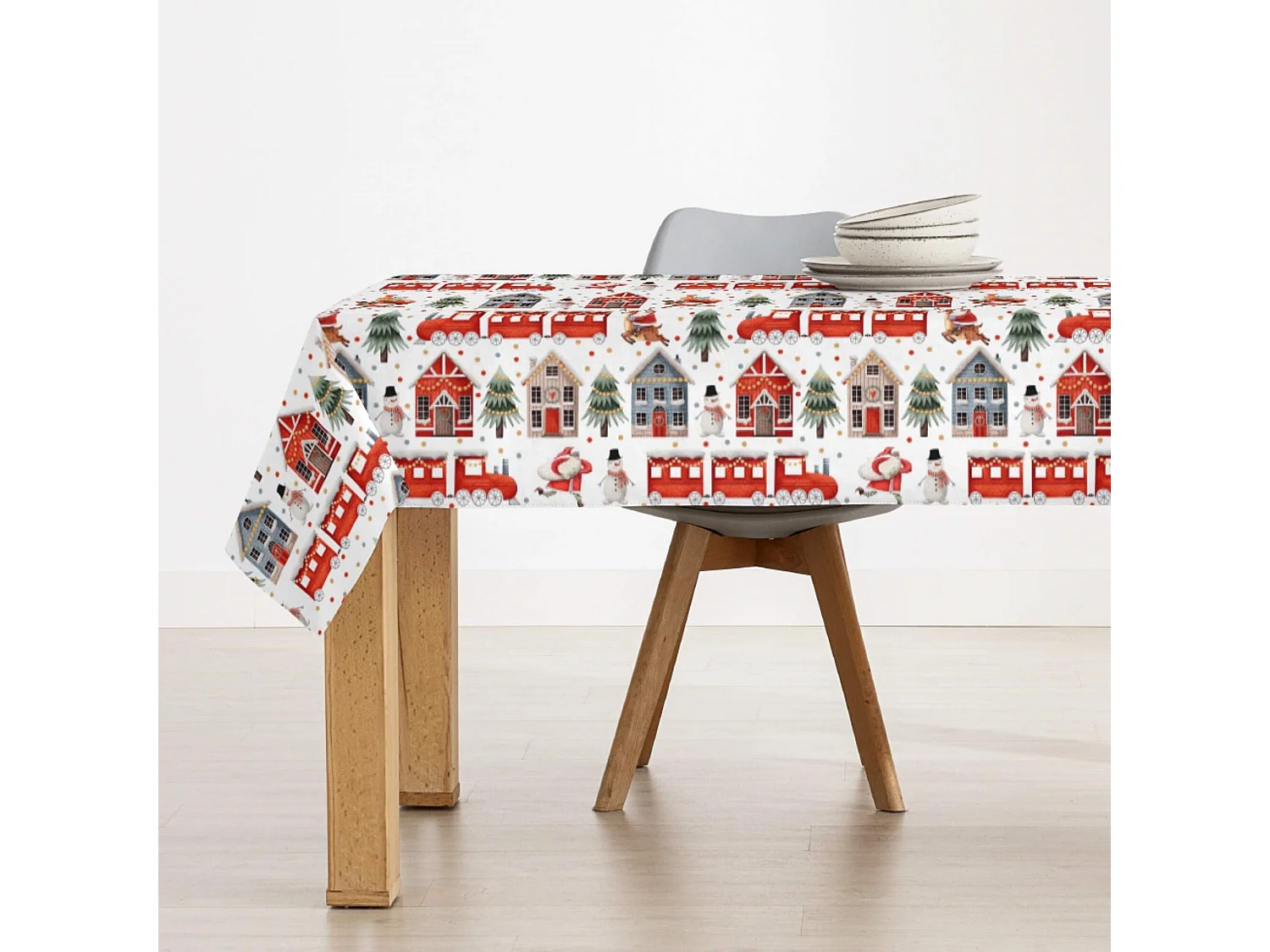 Mantel resinado antimanchas Merry Christmas 66 300x140 cm