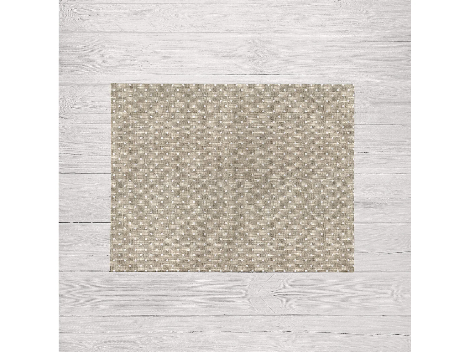 Pack 2 unidades mantel individual resinado Plumeti Blanco 100% algodón 45x35 cm