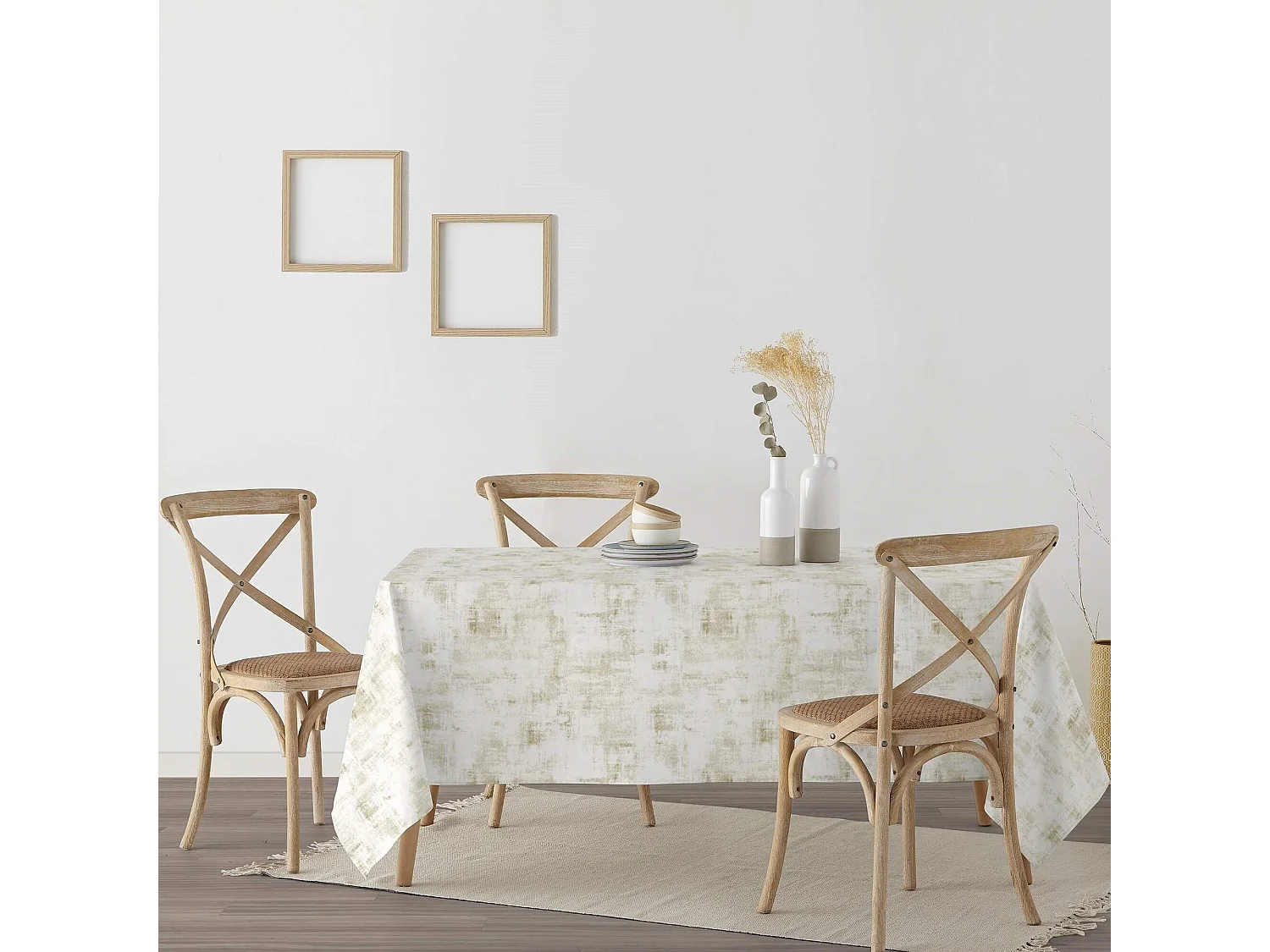 Nappe enduite anti-taches Texture Gold 140x140 cm