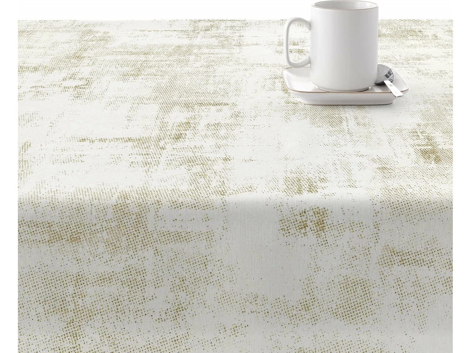 Nappe enduite anti-taches Texture Gold 140x140 cm