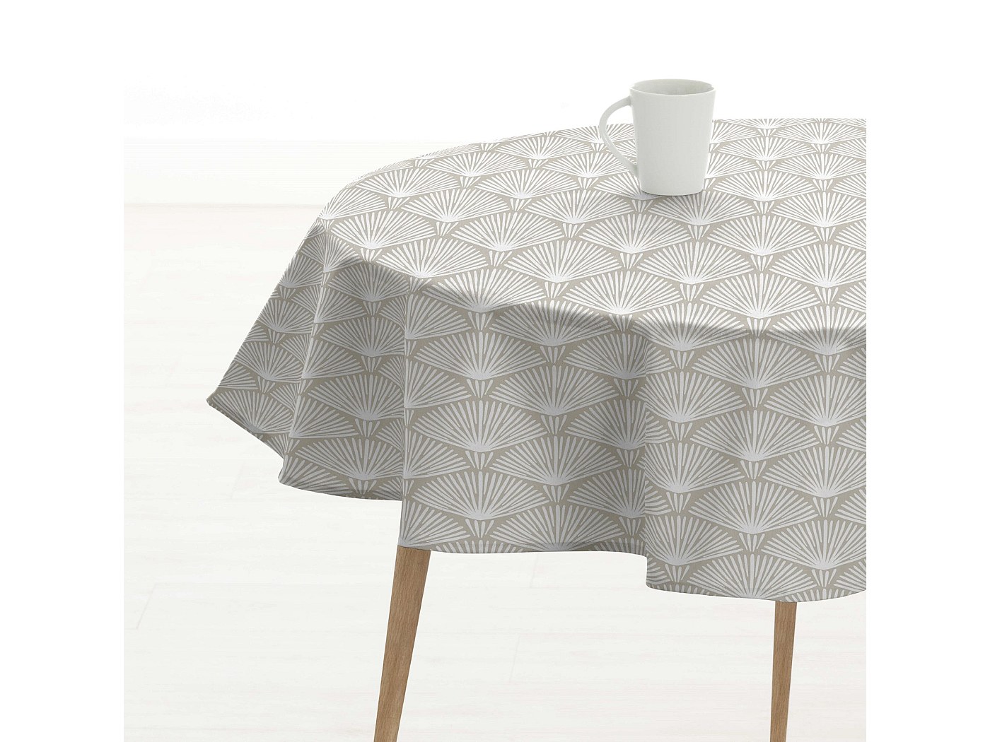 Nappe ronde enduite anti-taches 0120-182 - diamètre 140 cm