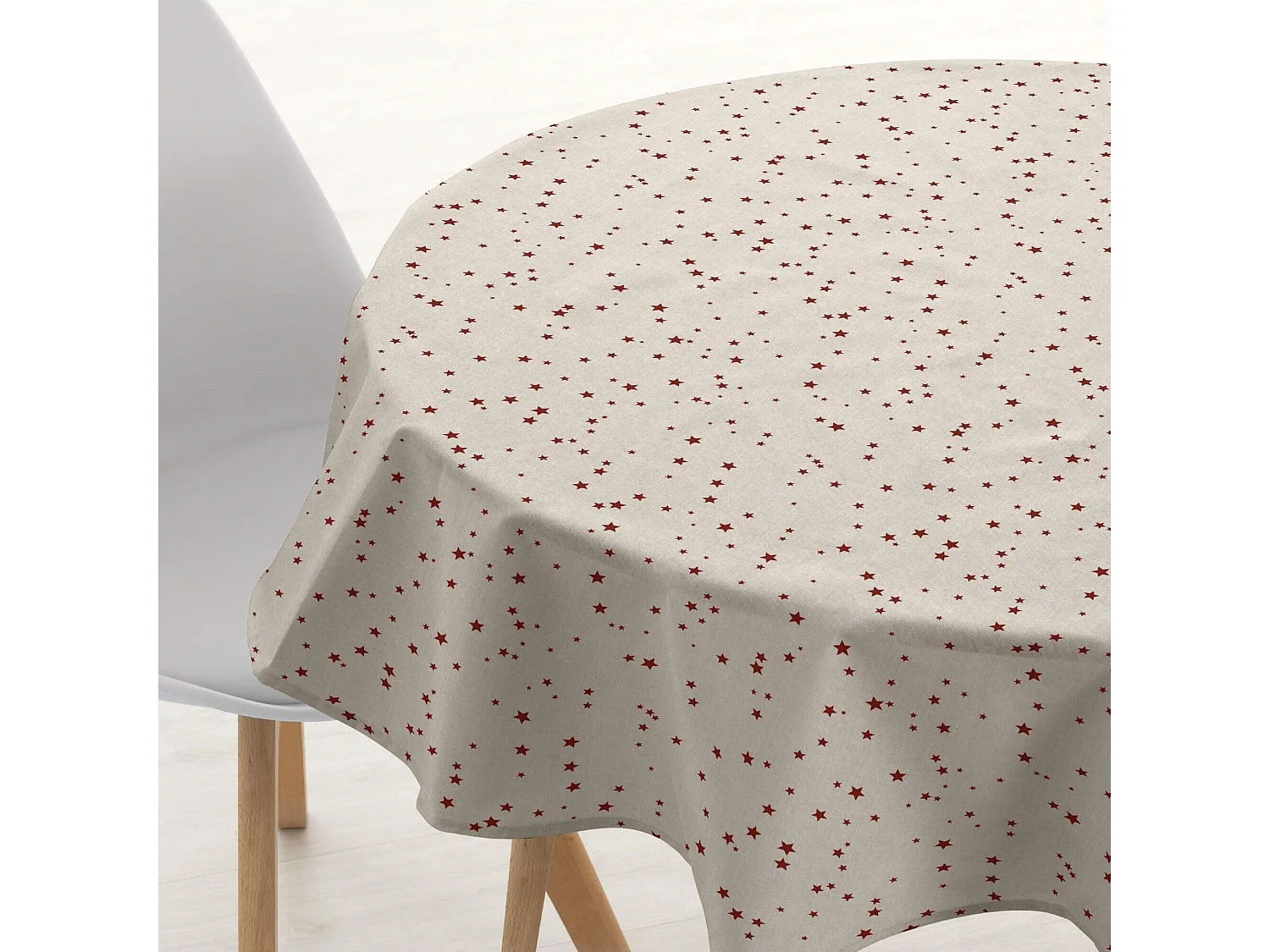 Mantel redondo resinado antimanchas Merry Christmas 23 Diámetro 100 cm