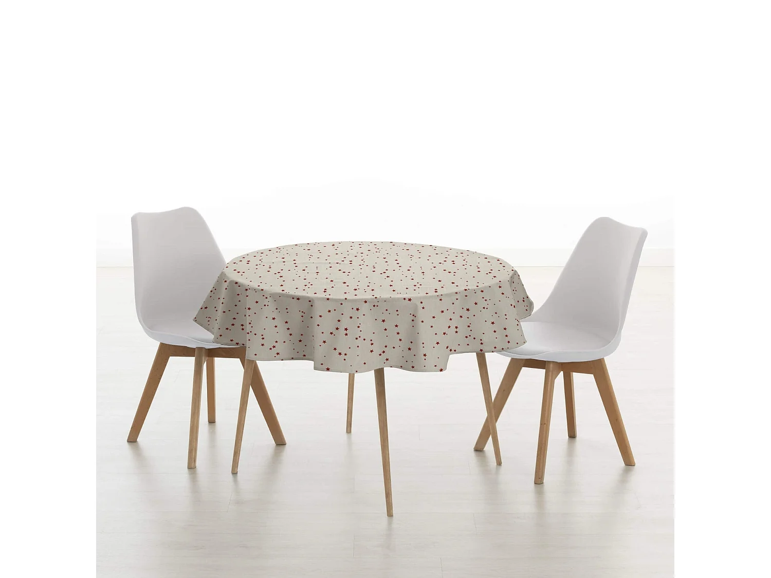 Mantel redondo resinado antimanchas Merry Christmas 23 Diámetro 100 cm