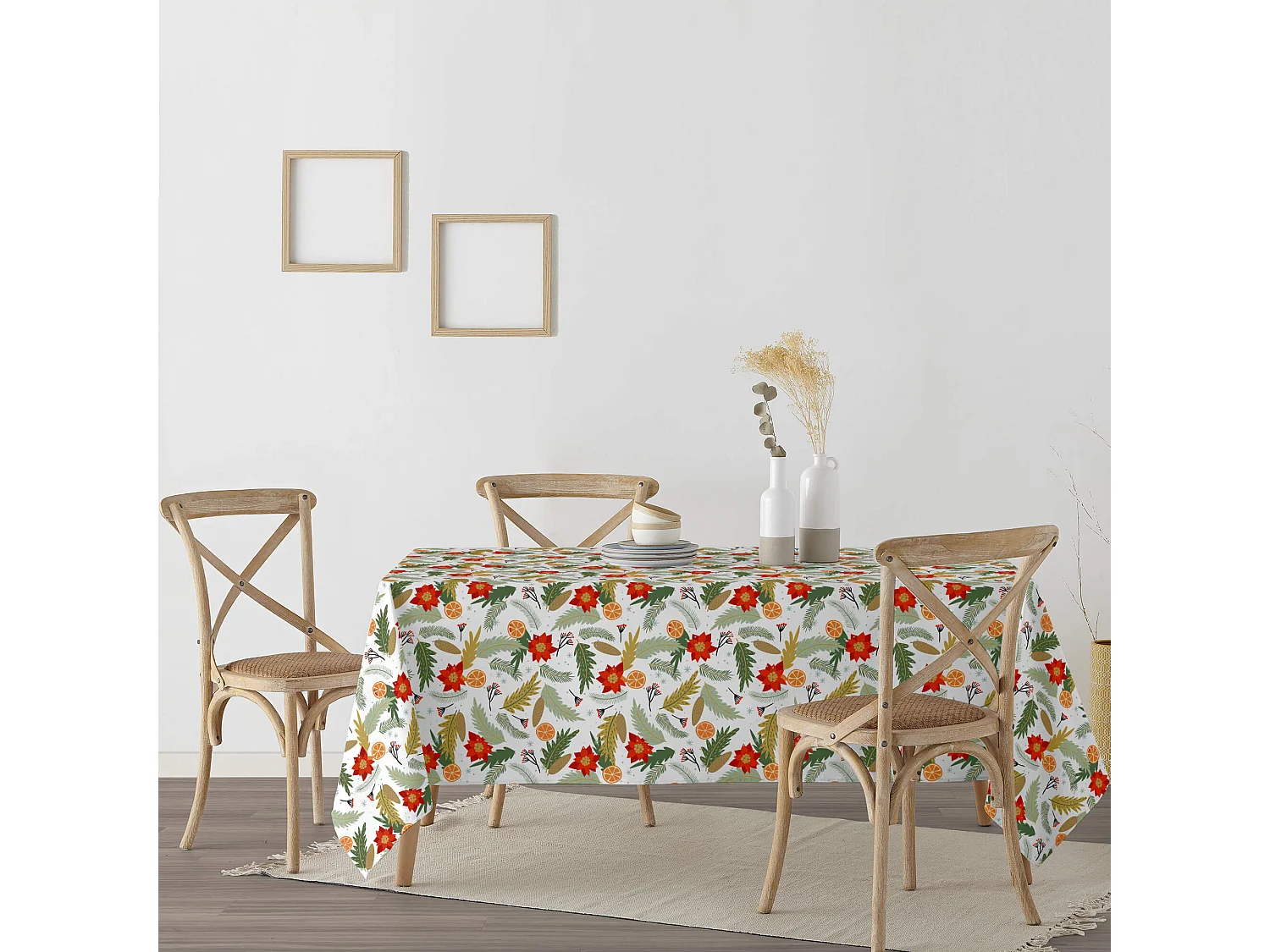 Nappe enduite anti-taches Merry Christmas 33 200x140 cm