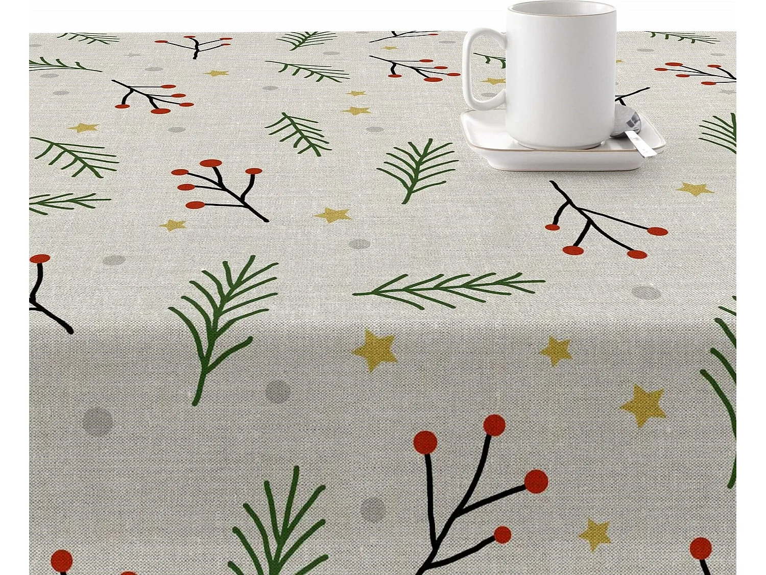 Mantel resinado antimanchas Merry Christmas 35 200x140 cm