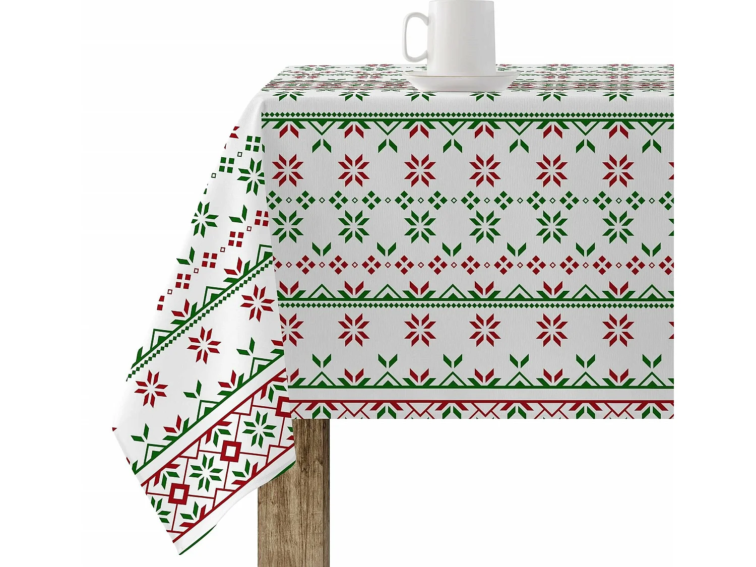 Nappe enduite anti-taches Merry Christmas 3 140x140 cm