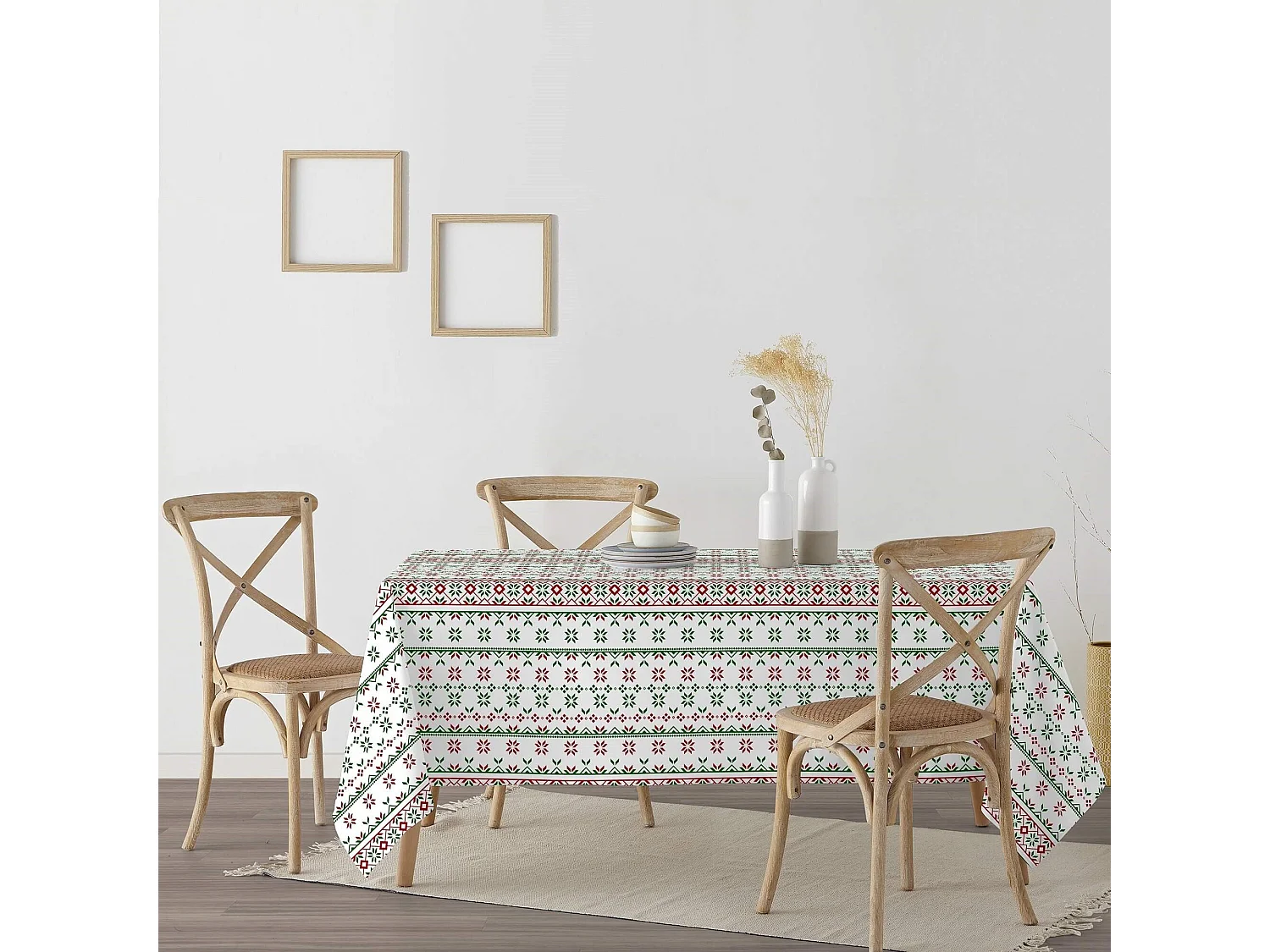 Nappe enduite anti-taches Merry Christmas 3 140x140 cm